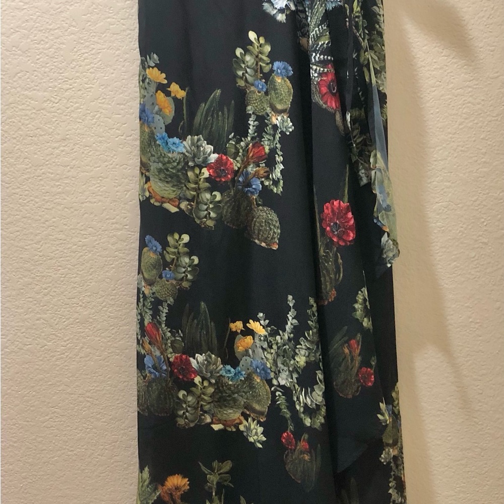 Tasha Polizzi Desert Wrap Maxi Skirt with Red, Blue, Yellow & Green Floral Print